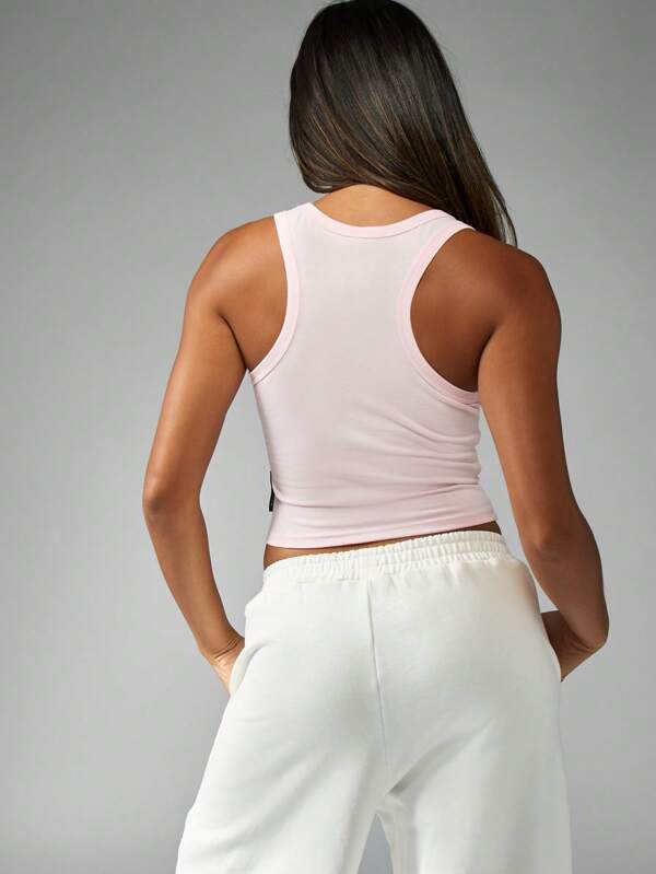 Missguided Missguided X Playboy MISSGUIDED Cropped Sleeveless Tank Top With Bunny Logo Print