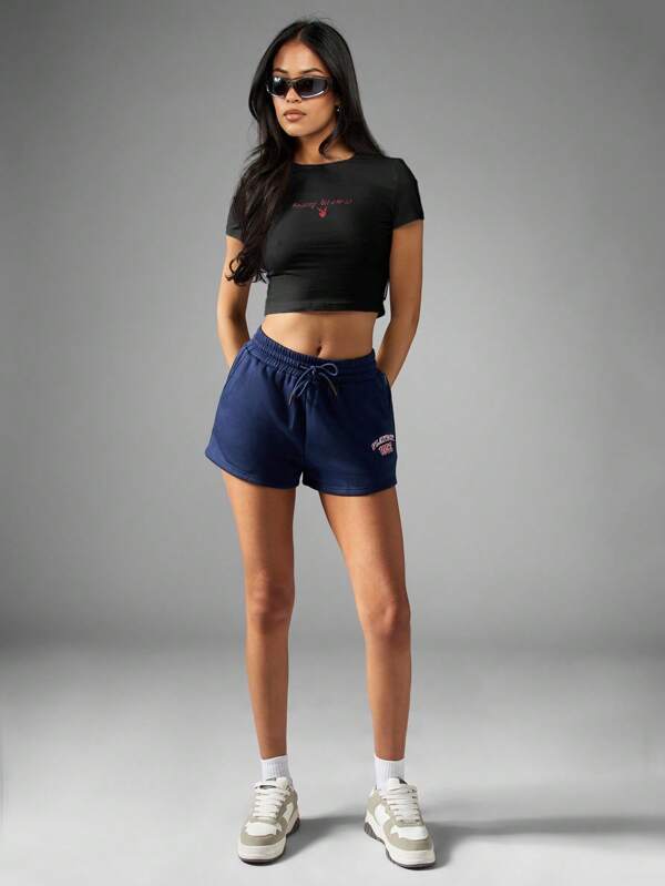 Missguided Missguided X Playboy MISSGUIDED Graphic Tee Crop Top Retro Aesthetic Y2K Style