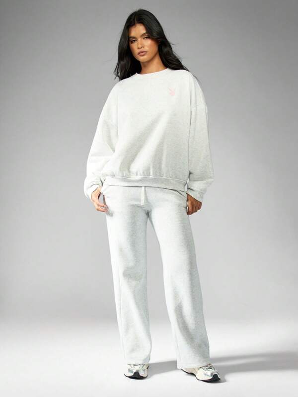 Missguided Missguided X Playboy MISSGUIDED Logo Bunny Print Oversized Sweatshirt