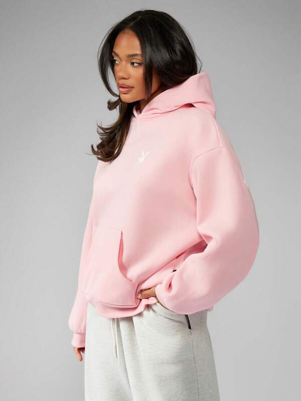 Missguided Missguided X Playboy MISSGUIDED Oversized Classic Streetwear Loungewear Cozy Fleece Sweatshirt