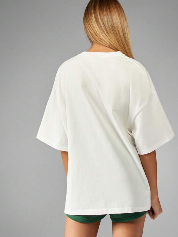 Missguided Missguided X Playboy MISSGUIDED Oversized Retro Graphic Print T-Shirt Vintage Inspired