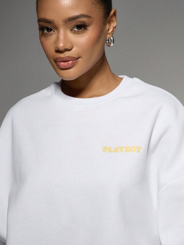Missguided Missguided X Playboy MISSGUIDED Oversized Vintage Magazine Cover Print Sweatshirt