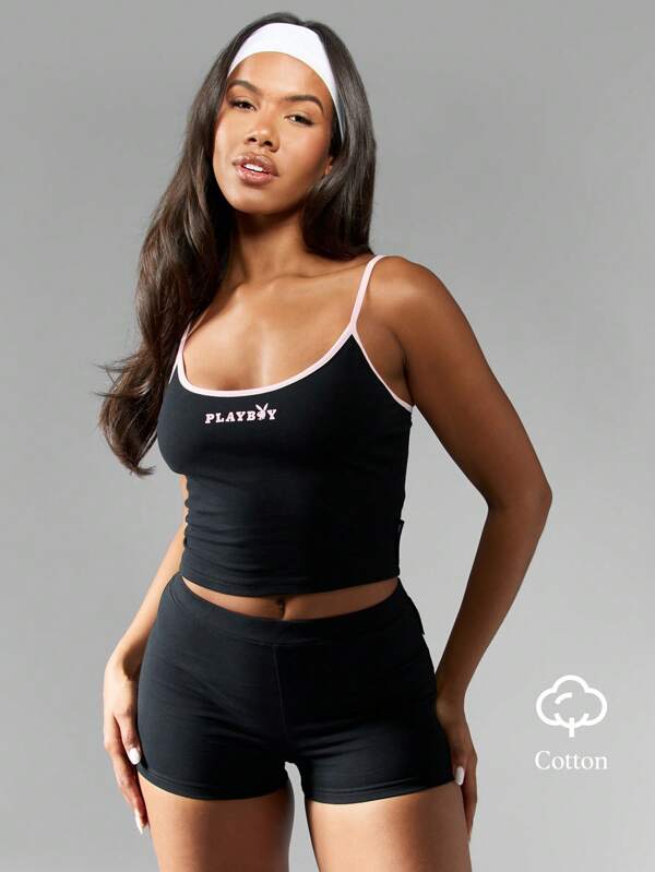 missguided Missguided x Playboy MISSGUIDED Performance Workout Gym Athletic Two Piece Set