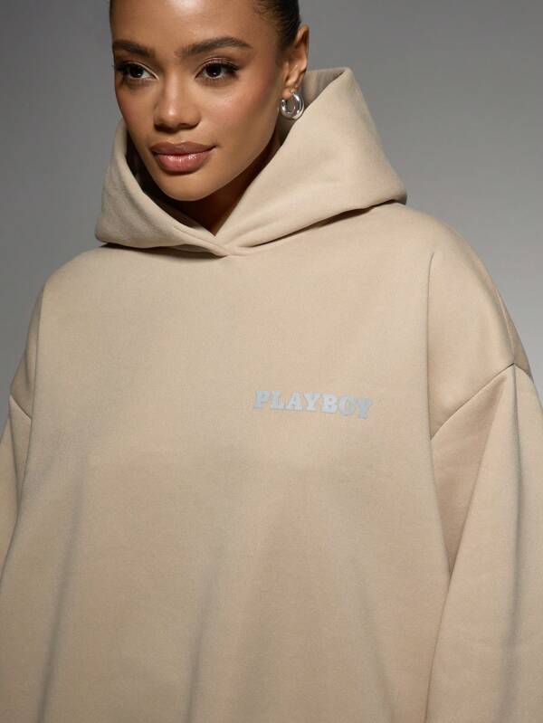 Missguided Missguided X Playboy MISSGUIDED Retro Chrome Bunny Collector Edition Hooded Pullover Sweatshirt