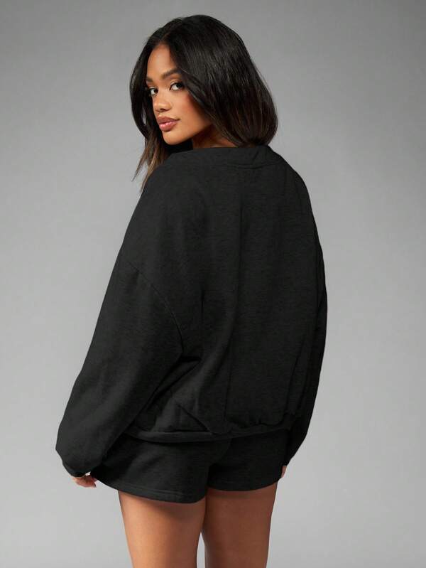 Missguided Missguided X Playboy MISSGUIDED V Neck Button Down Cardigan With Balloon Sleeves