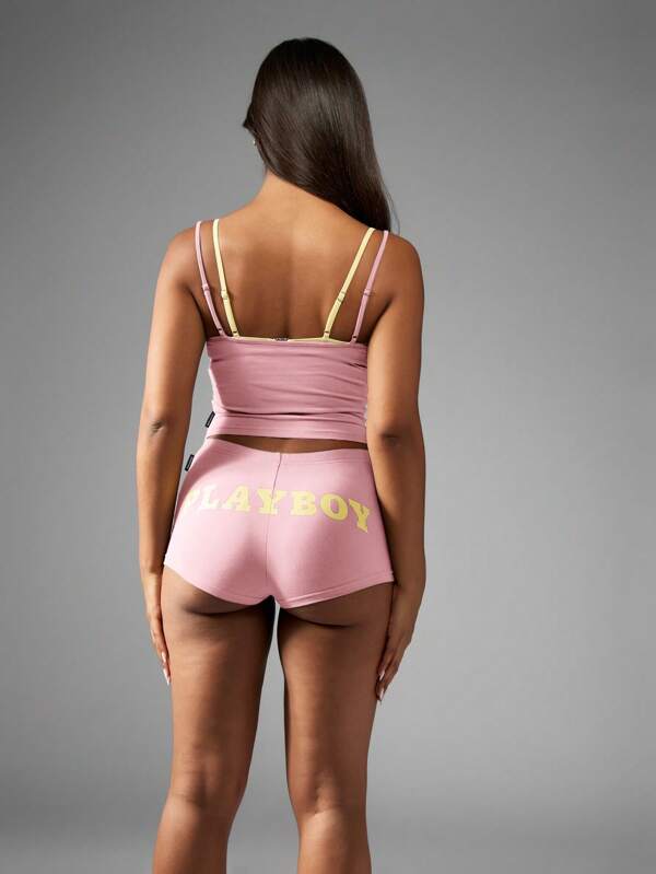 Missguided Missguided X Playboy MISSGUIDED Varsity Retro 53 Logo Activewear Sleeveless Tank Top Cami