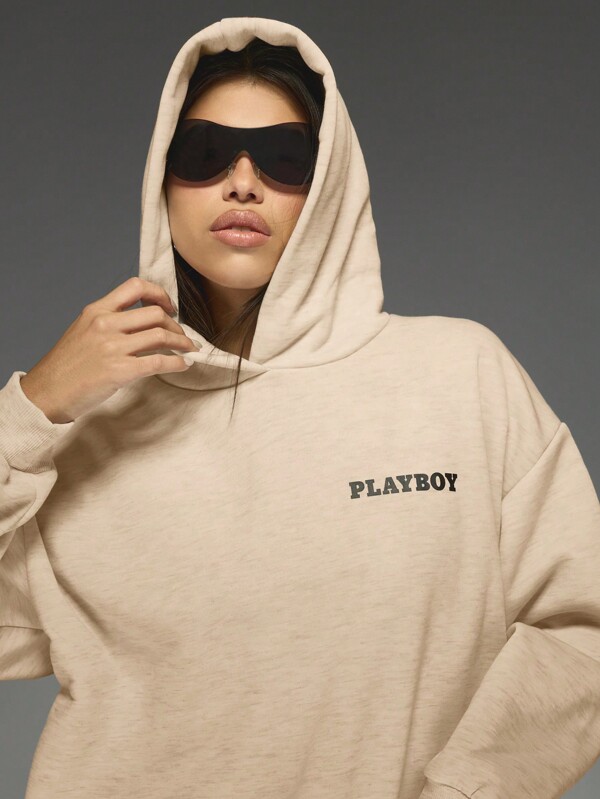 Missguided Missguided X Playboy MISSGUIDED Vintage Magazine Cover Print Oversized Boyfriend Fit Sweatshirt