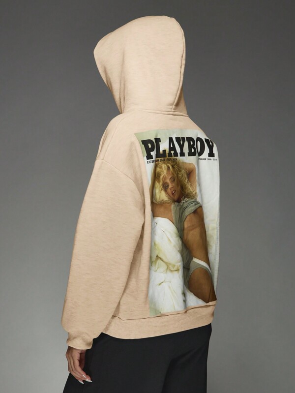 missguided Missguided x Playboy MISSGUIDED Vintage Magazine Cover Print Oversized Boyfriend Fit Sweatshirt