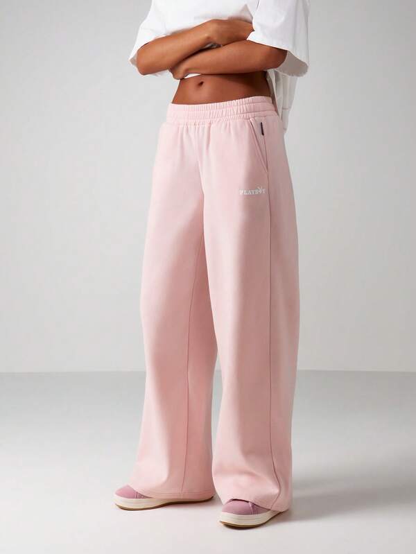 missguided Missguided x Playboy MISSGUIDED Wide Leg Sweatpants With Drawstring Waistband