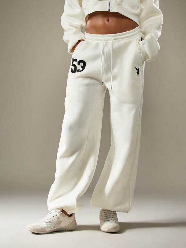 missguided Missguided x Playboy Number 59 Sweatpants With Bunny Logo