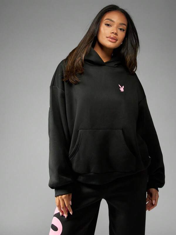 Missguided Missguided X Playboy Oversized Back Logo Graphic Pullover Sweatshirt