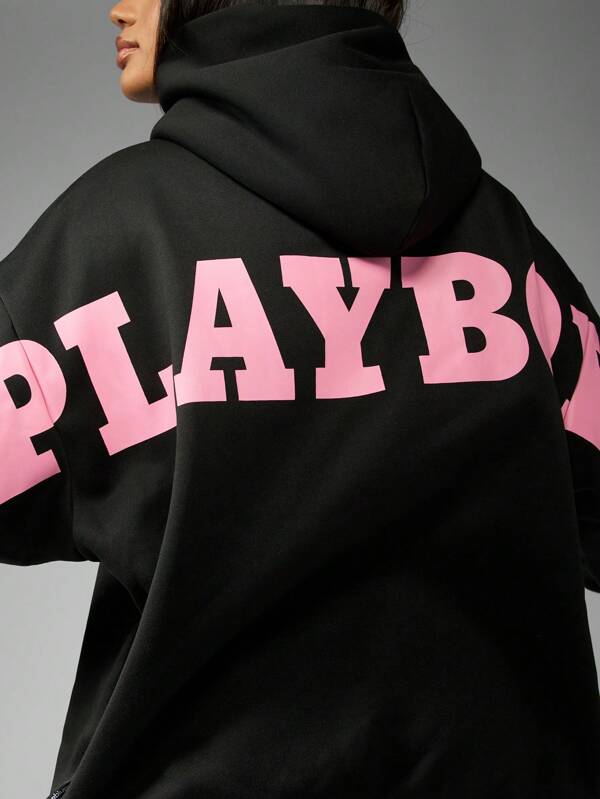 Missguided Missguided X Playboy Oversized Back Logo Graphic Pullover Sweatshirt
