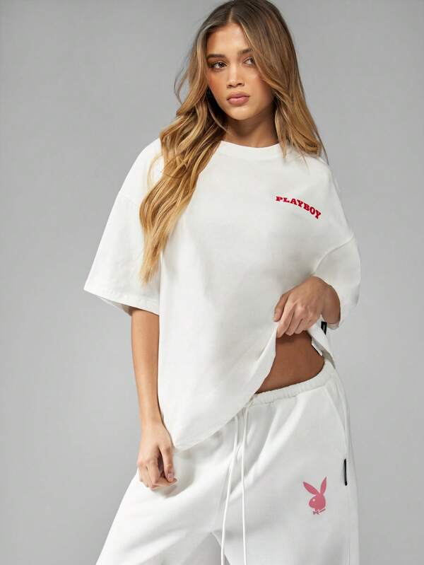 missguided Missguided x Playboy Oversized Comfort Classic Logo Women T-Shirt
