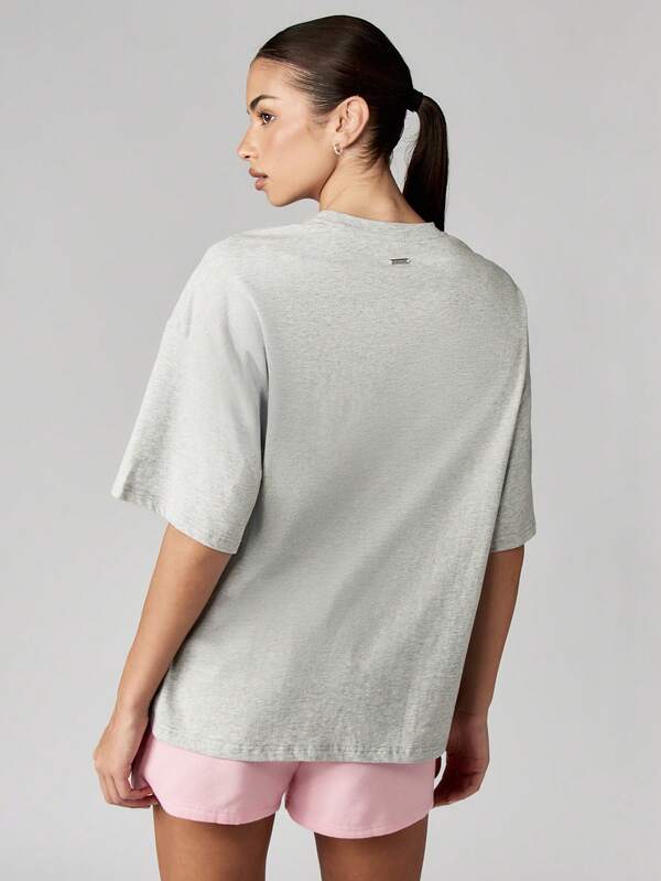 Missguided Missguided X Playboy Oversized Cotton T-Shirt With Colorful Letter Print
