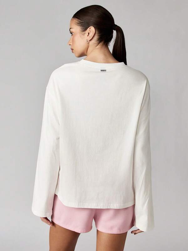 Missguided Missguided X Playboy Oversized Crew Neck Sweater With Colorful Applique Letters