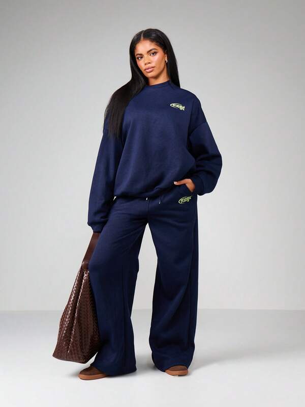 Missguided Missguided X Playboy Oversized Crew Neck Sweatshirt With Back Logo Print