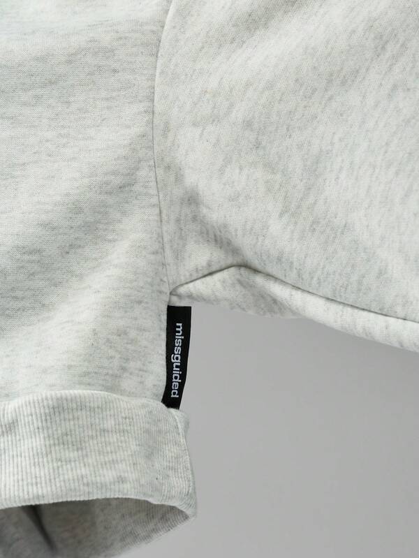 Missguided Missguided X Playboy Oversized Cropped Zip Hoodie Athleisure Streetwear