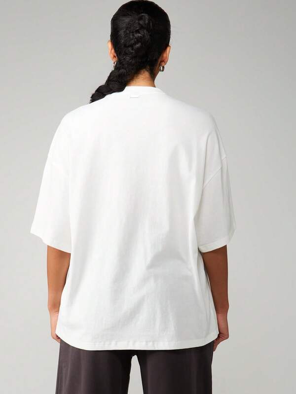 Missguided Missguided X Playboy Oversized Embossed Crew Neck T-Shirt