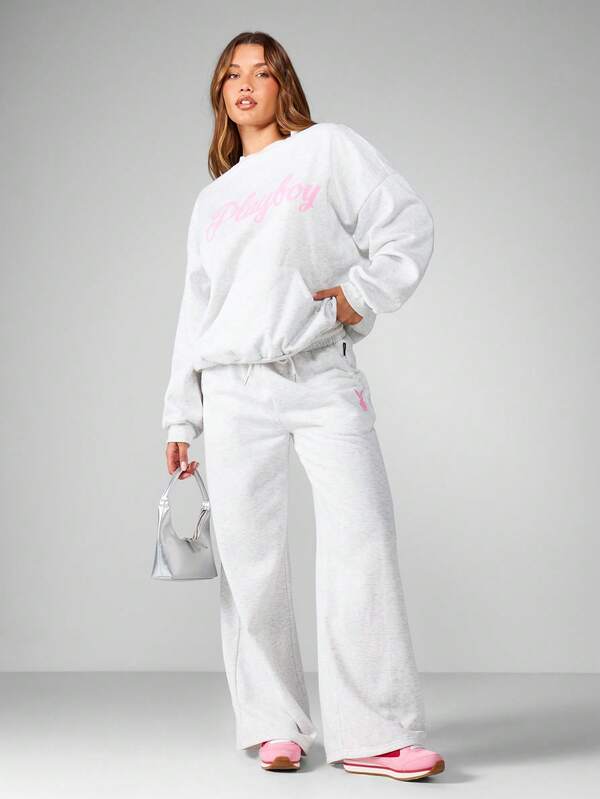 Missguided Missguided X Playboy Oversized Graphic Sweatshirt With Bunny Print