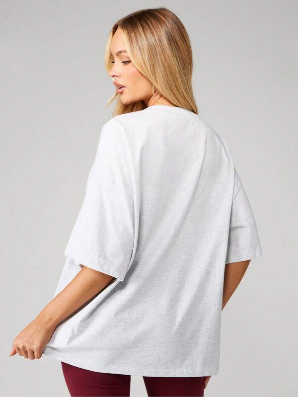 Missguided Missguided X Playboy Oversized Graphic Tee With Logo