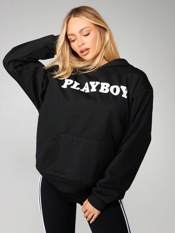 missguided Missguided x Playboy Oversized Hoodie With Logo