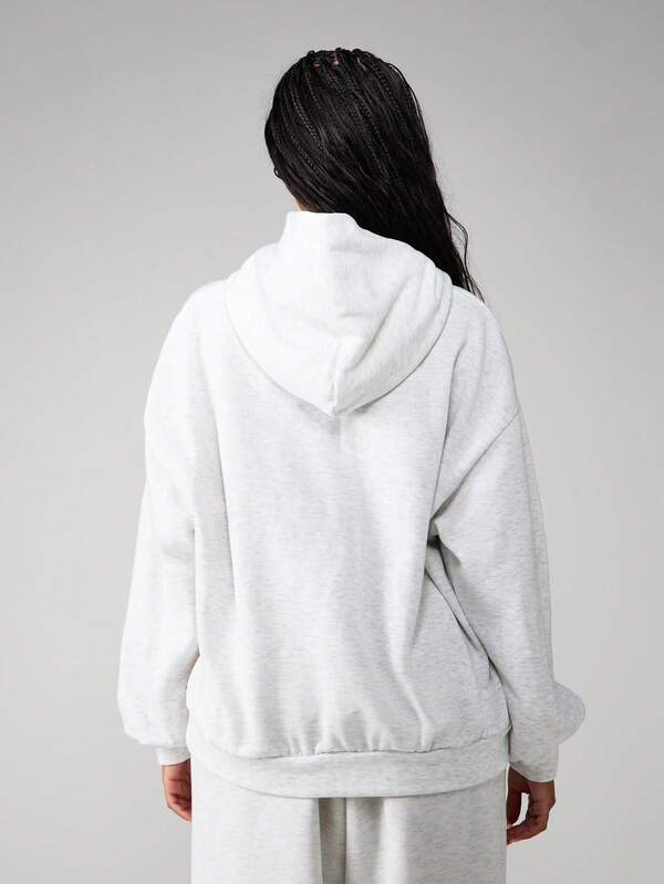 Missguided Missguided X Playboy Oversized Hoodie With Pink Text Print