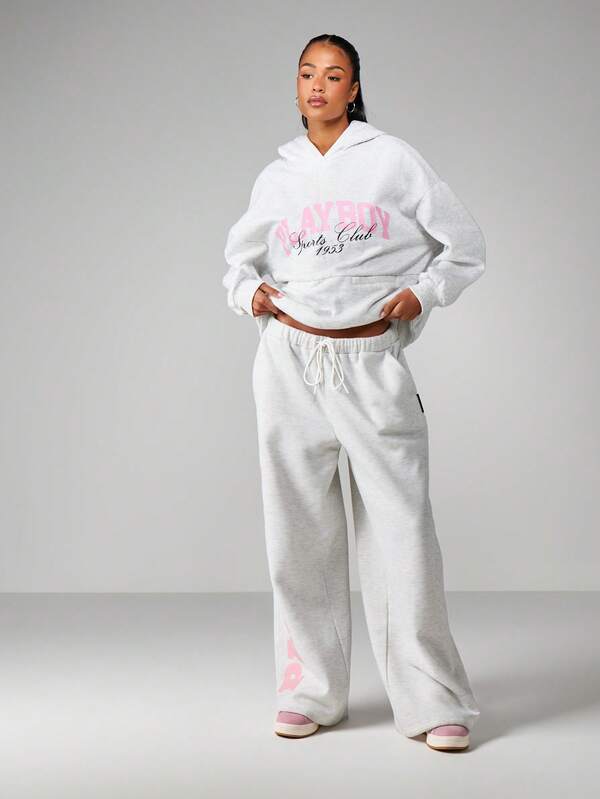 Missguided Missguided X Playboy Oversized Hoodie With Sports Club Print