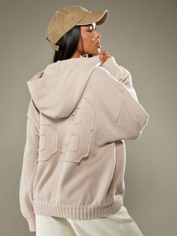 Missguided Missguided X Playboy Oversized Knitted Hoodie With Front Pocket