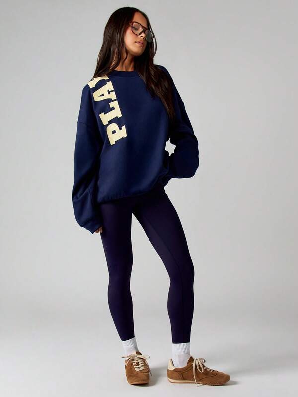 Missguided Missguided X Playboy Oversized Logo Sweatshirt With Long Sleeves