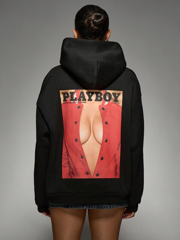missguided Missguided x Playboy Oversized Magazine Cover Print Sweatshirts