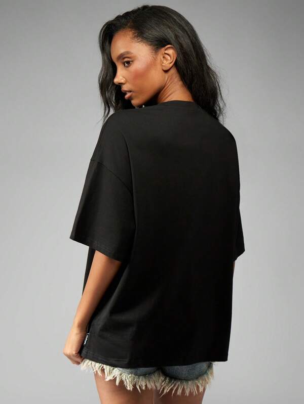 Missguided Missguided X Playboy Oversized Magazine Cover T Shirt With Retro Print