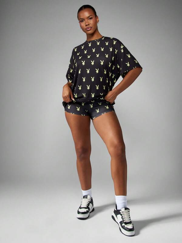Missguided Missguided X Playboy Oversized Print T-Shirt