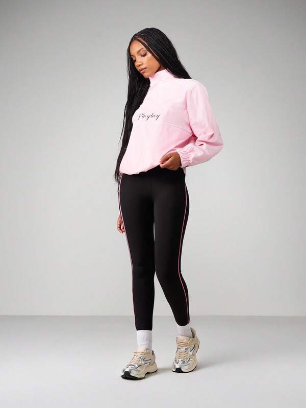 Missguided Missguided X Playboy Oversized Quarter Zip Pullover Jacket