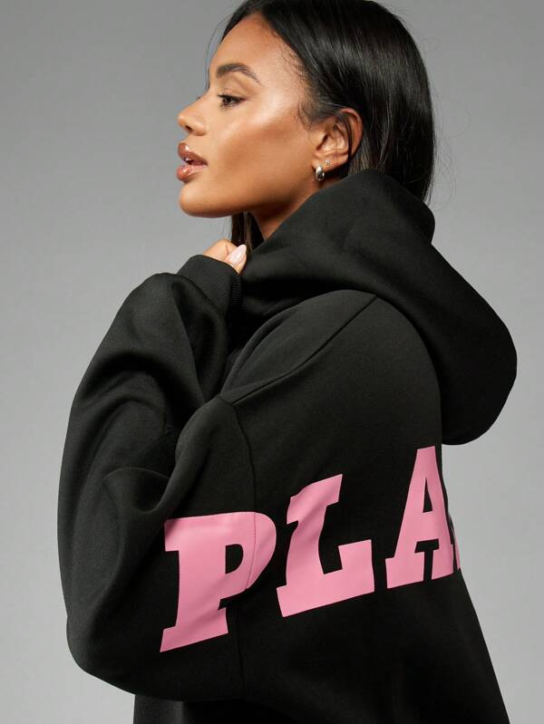 Missguided Missguided X Playboy Oversized Retro Streetwear Loungewear Athleisure Hoodie