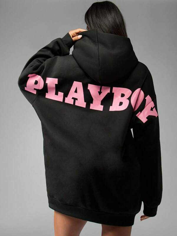 missguided Missguided x Playboy Oversized Retro Streetwear Loungewear Athleisure Hoodie