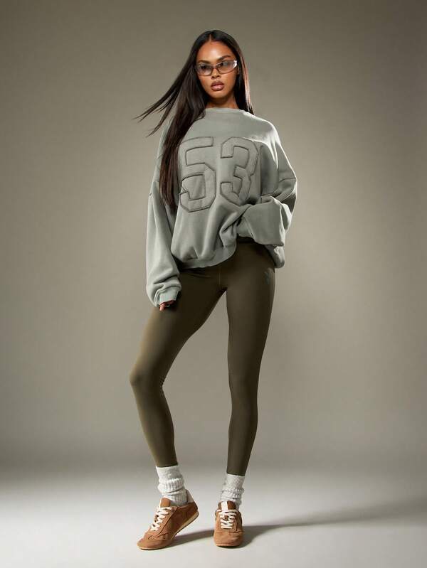 Missguided Missguided X Playboy Oversized Washed Graphic Sweatshirt With Numbers