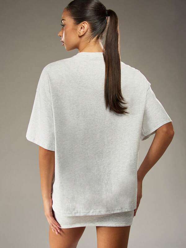 Missguided Missguided X Playboy Oversized White T-Shirt With Applique Star Design