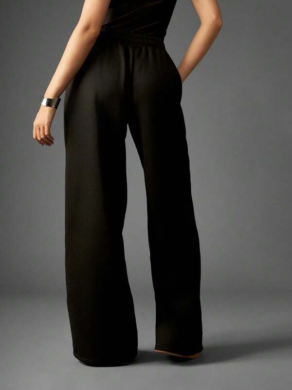 Missguided Missguided X Playboy Oversized Wide Leg Joggers With Elastic Waistband