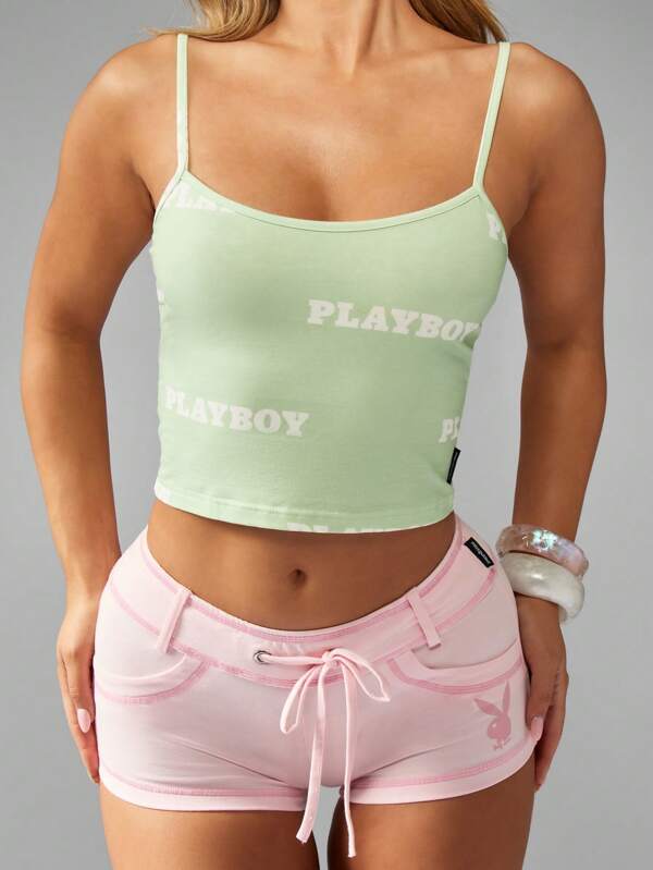 missguided Missguided x Playboy Printed Cami Tank Top With Thin Straps