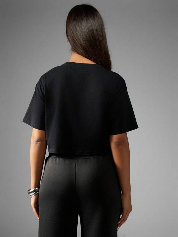 Missguided Missguided X Playboy Racing Club Graphic Print Crop Women T-Shirts