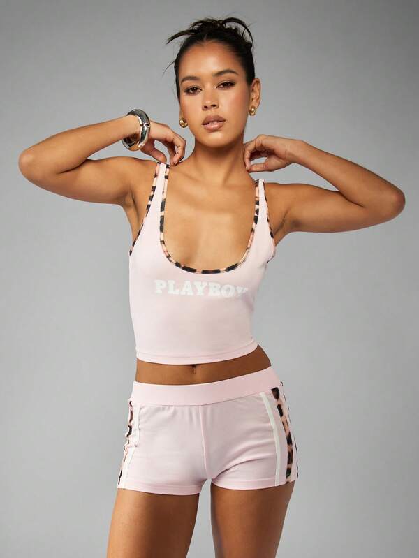 Missguided Missguided X Playboy Retro Style Cami Top Has Chic Binding Trim