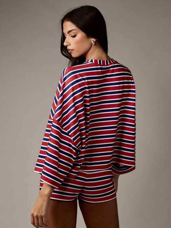 Missguided Missguided X Playboy Retro Style Striped Co Ord Two-Piece Outfit