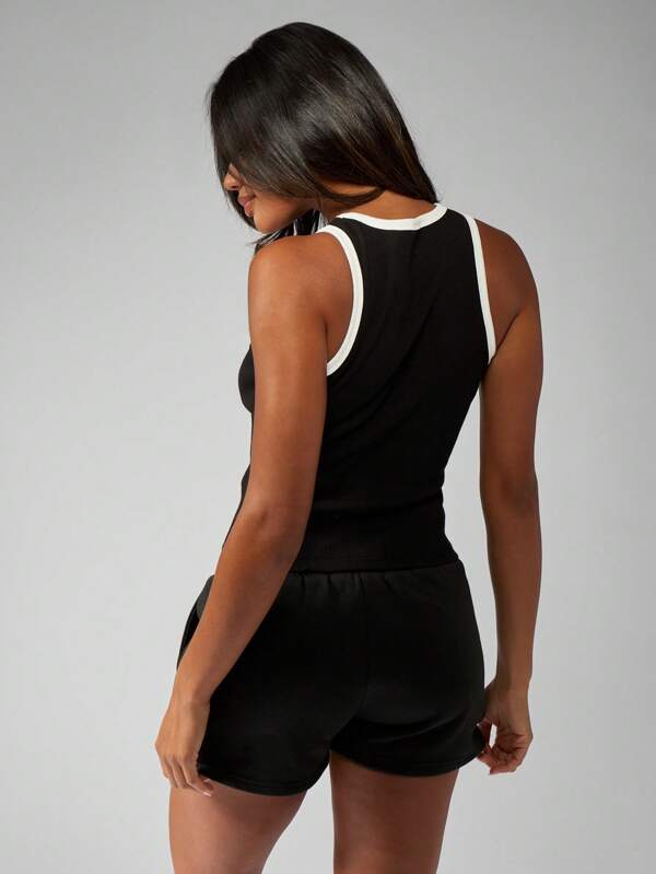 Missguided Missguided X Playboy Ribbed Racerback Athletic Tank Top