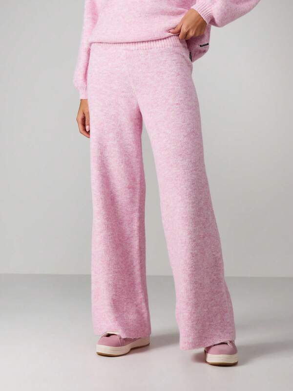 Missguided Missguided X Playboy Script Knit Wide Leg Pants