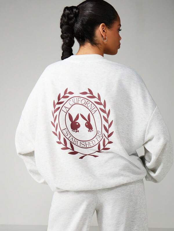 Missguided Missguided X Playboy Sports Club Graphic Sweatshirt