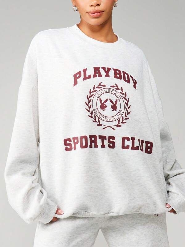Missguided Missguided X Playboy Sports Club Graphic Sweatshirt