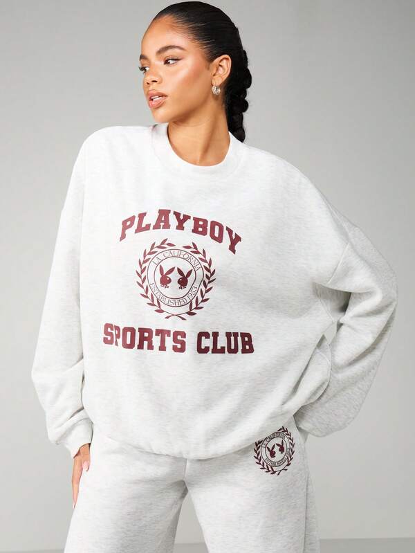 missguided Missguided x Playboy Sports Club Graphic Sweatshirt