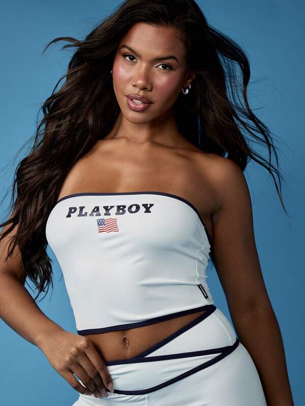 Missguided Missguided X Playboy Sporty Performance Crop Tank Top