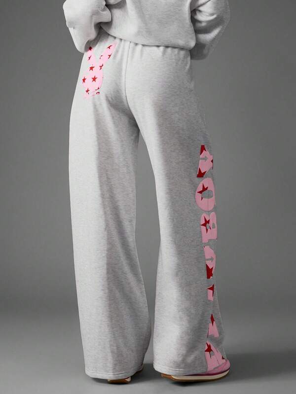 Missguided Missguided X Playboy Straight Leg Star Print Joggers