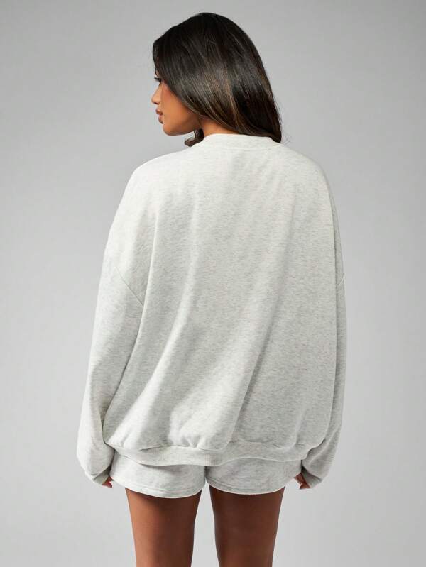 Missguided Missguided X Playboy Streetwear Collection Oversized Crewneck Sweatshirt